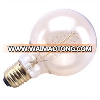 Vintage Spiral Filament Light Bulb G80 Retro Edison Bulb 220V 40W